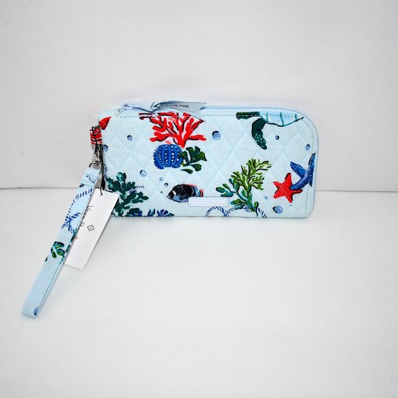 Vera Bradley Cotton Tech Wristlet in Anchors Aweigh #27593-T92 NWT Details: Cott - Picture 1 of 5